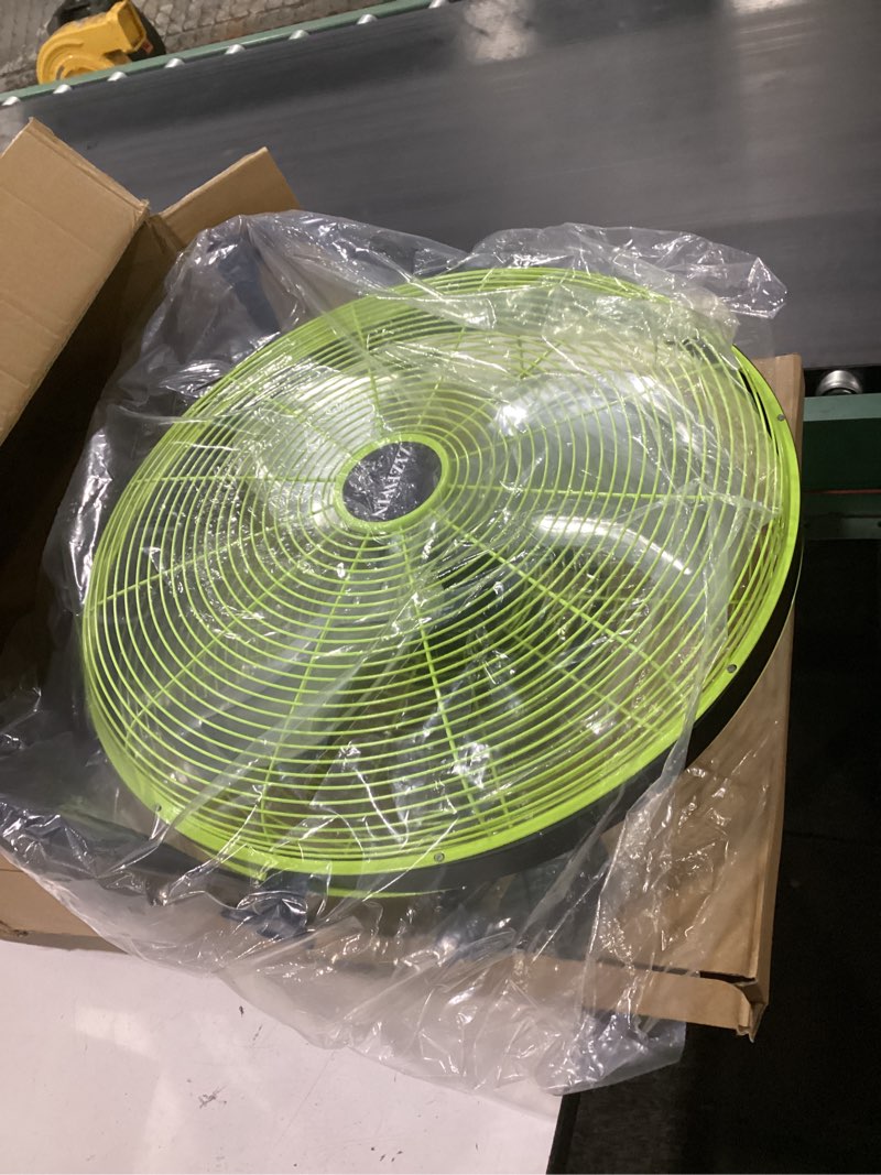 Condition photo showing New/Like New for 20" solar fan, large solar powered cordless camping fan, rechargeable battrey operated fans for outside, 360° tilt, hi-airflow, wireless, for home garage outdoor patio travel greenhouse 20" fan large