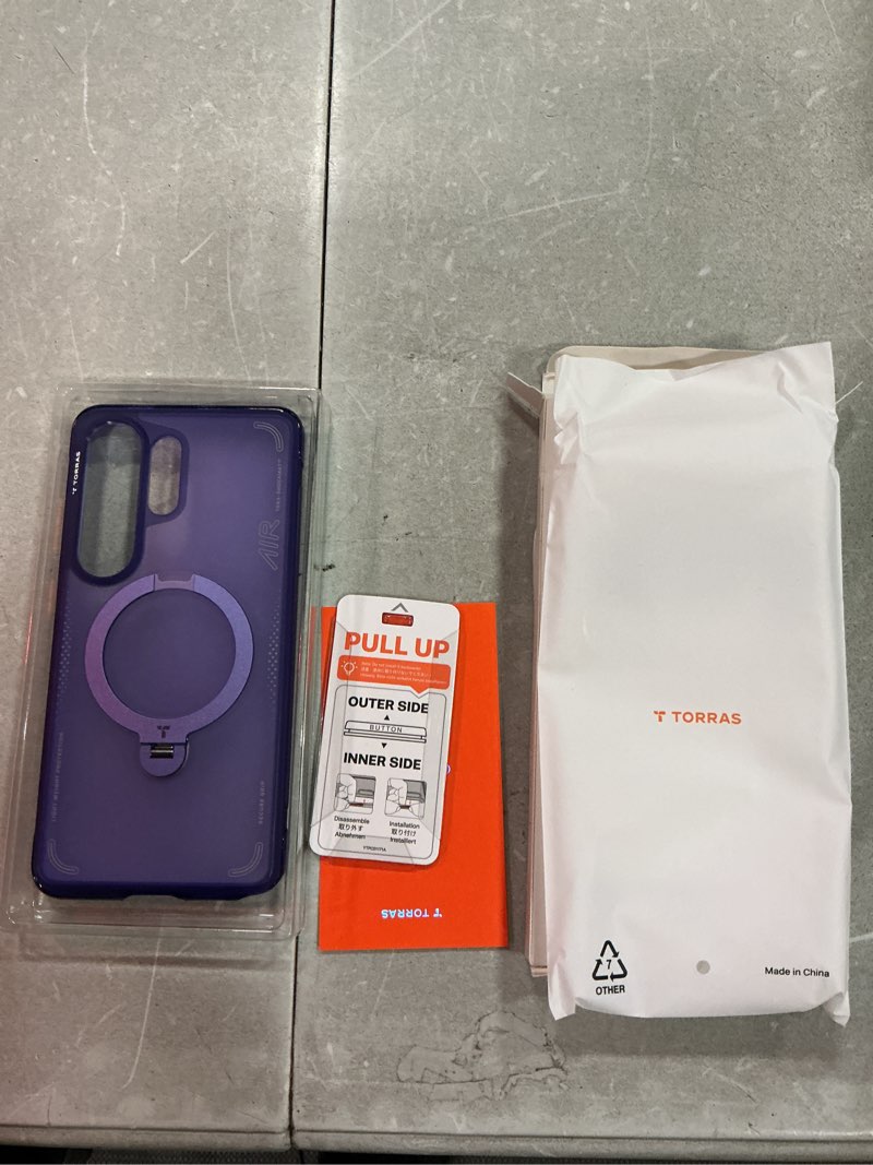 Condition photo showing Good Condition for torras ostand q3 air for samsung galaxy s26 ultra case with 360 magnetic stand, fit for magsafe, airbag cushion, mil-grade drop tested, shockproof phone case for s26 ultra 6.9", violet surge violet surge s26 ultra