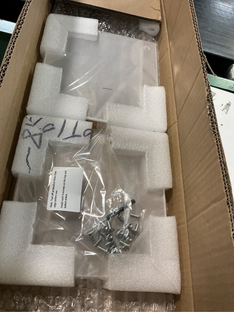 Condition photo showing Good Condition for 2 Pack 28'' Tall 8'' Dia. Clear Acrylic Flower Stand Floor Vase Centerpiece Wedding Column Backdrop Display Rack for Event Party Stage Aisle Decoration 28 x 8 Inch (Pack of 2) Square