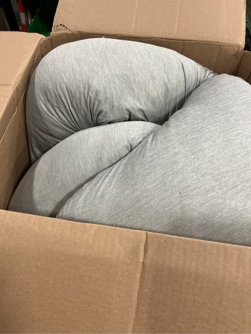 Condition photo showing As Is for momcozy pregnancy pillows with cooling cover, u-shaped full body maternity pillow for side sleepers 57 inch - support for back, hip, belly, legs for pregnant women grey- cooling fabric