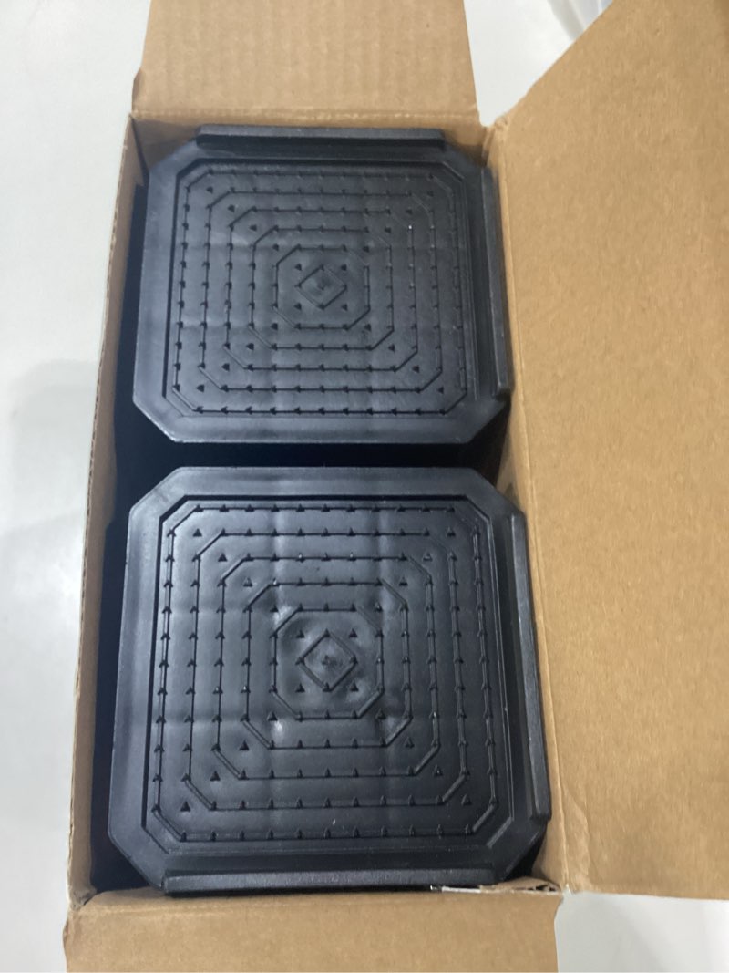 Condition photo showing New/Like New for Bed Risers 5 Inch Heavy Duty,Oversized Couch Risers, Extra Wide Furniture Risers for Sofa Table Desk Headboard Chair Lifting,Rectangle Risering Blocks Support 6000 lbs(4 Pack Black) Black 4 Pack 5 Inch