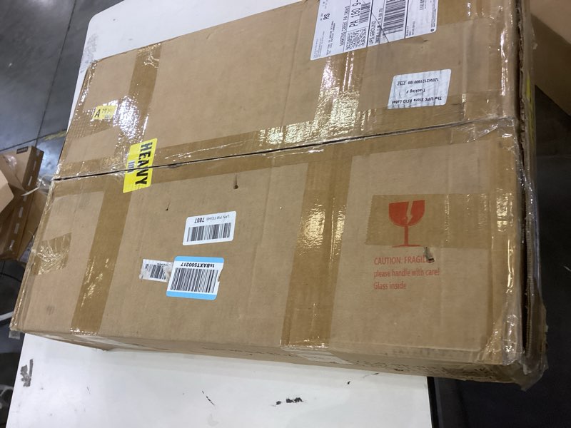 Condition photo showing New/Like New for dnbss White LED Nightstand with Charging Station and 24-Color RGB Lights, Smart Night Stand with Human Sensor Lighting, Modern Bedside Table for Bedroom White-3 Layers