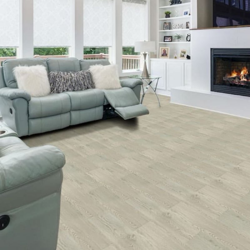 Atopose Whitewash Oak Vinyl Plank Flooring 6''x36'' ( 6 pcs) 