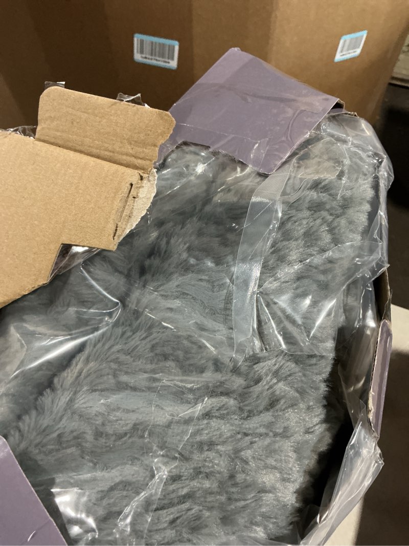 Condition photo showing Good Condition for heated blanket electric blanket,cozy faux rabbit fur & soft flannel warm heater throw blanket with 5 fast heating levels &10hours auto-off over-heat protection?50" x 60" (grey)