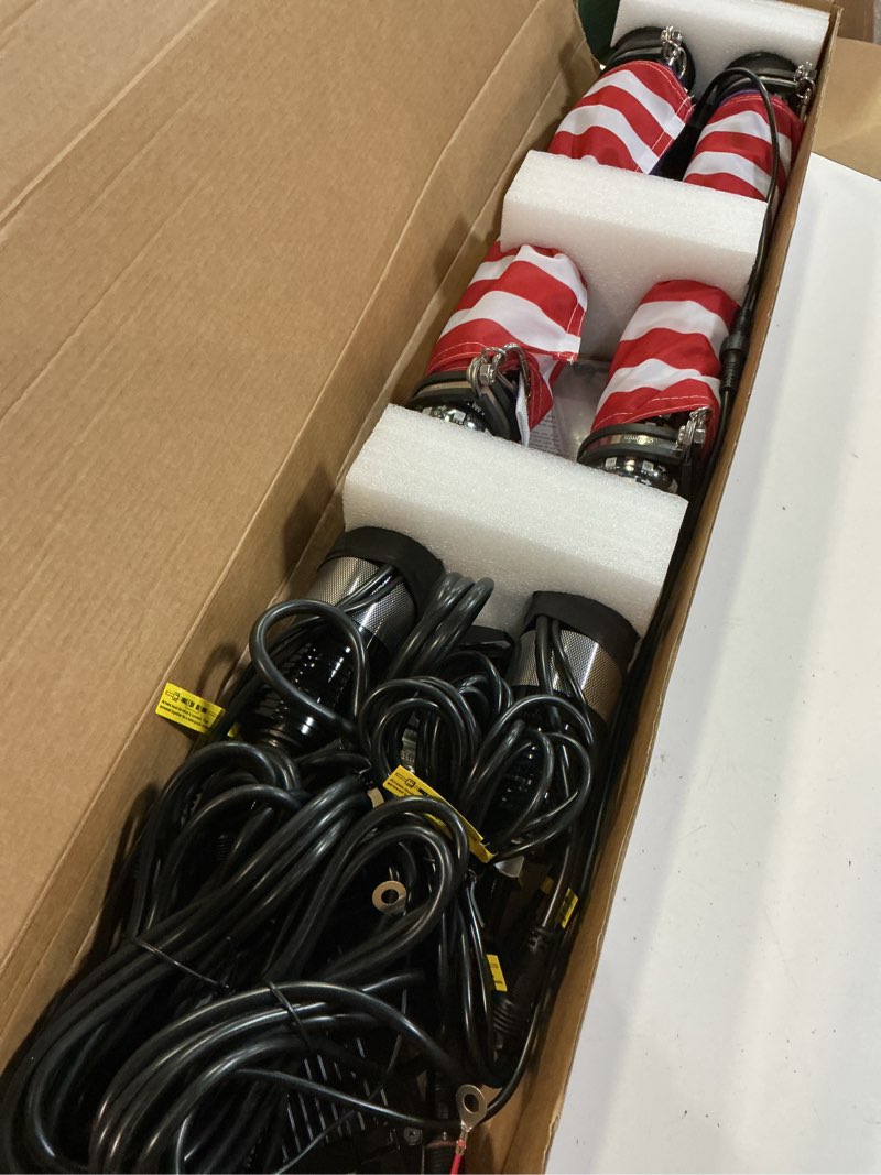 Condition photo showing Good Condition for universal 2-in-1 2ft whipless fat led whip lights, 2 pack | alien lights with 13 color combos, 642 leds with 10w, 360° spiral multi-color, 300+ light modes, remote & app control, ip67
