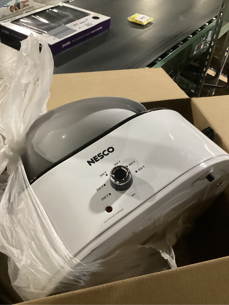 Condition photo showing As Is for Nesco MWR18-14 Roaster Oven, 18 Quart, White