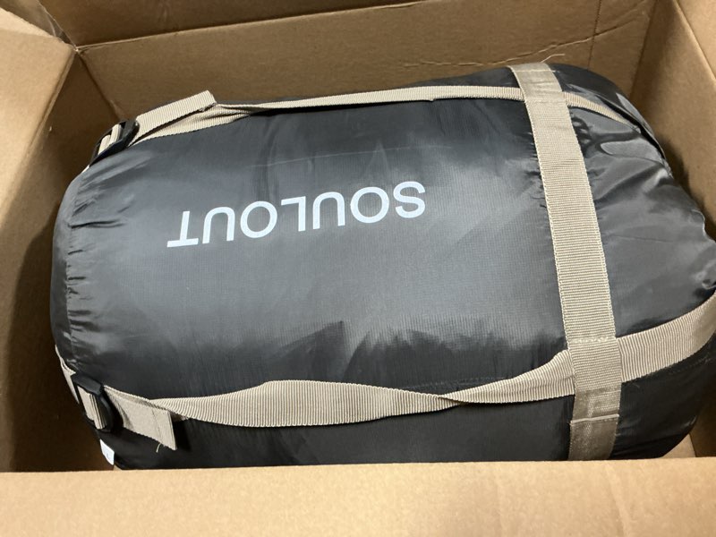 Condition photo showing As Is for 3-4 Season Sleeping Bag for Adults & Kids, Lightweight Warm Cold Weather Camping Bag with Waterproof Compression Sack – Portable for Hiking, Backpacking, Traveling & Outdoor Adventures Dark Grey 87*33