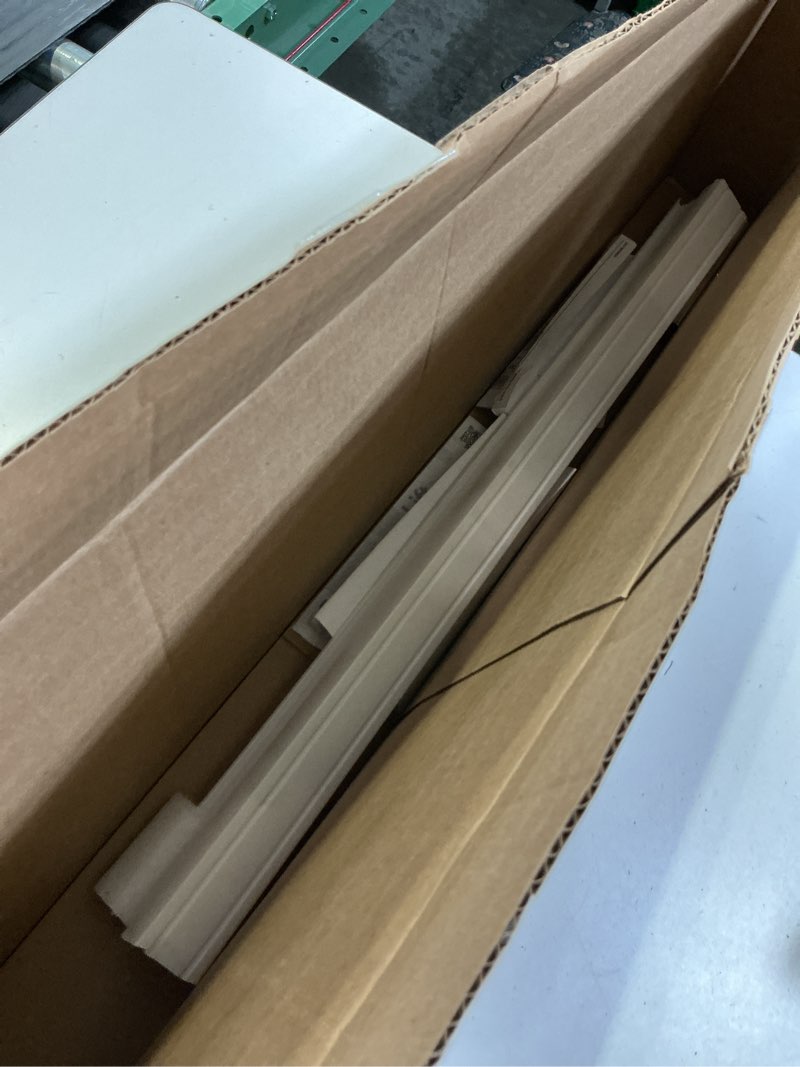 Condition photo showing As Is for redi shade no tools easy lift trim-at-home cordless pleated light filtering fabric shade white, 36" w x 64" l, (fits windows 19"- 36") white 36"w x 64"h