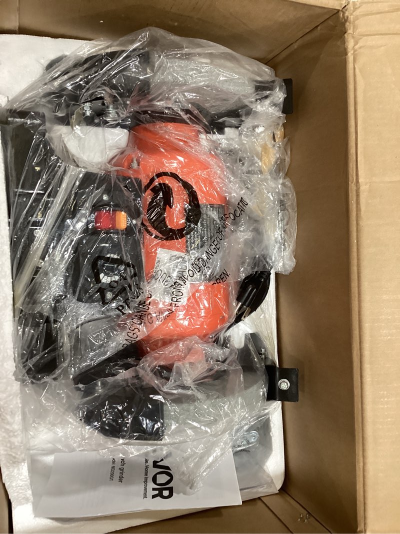 Condition photo showing Good Condition for VEVOR Bench Grinder, 8-inch Variable Speed Bench Grinder, 2000-3450RPM Table Grinders with 550W 5.0A 3/4Hp Induction Motor, 36/60-Grit Grinding Wheel & Adjustable Eye Shield for Sharpening Grinding 8 inch-550W