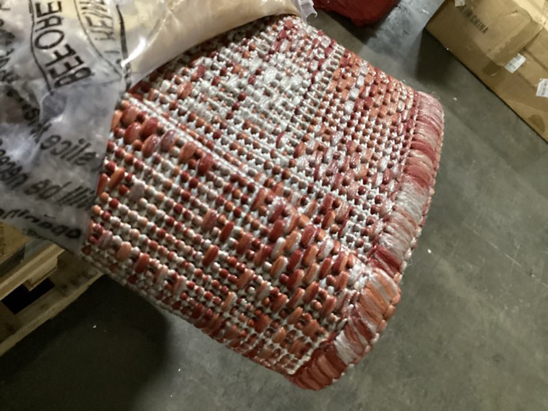 Condition photo showing Good Condition for jonathan y boho medallion indoor outdoor area rug 5x8 red/taupe, malta textured weave for backyard, patio, porch, easy-cleaning, high traffic, pet-friendly, non-shedding (smb104a-5) red/taupe 5'3" x 7'7" (rectangular)