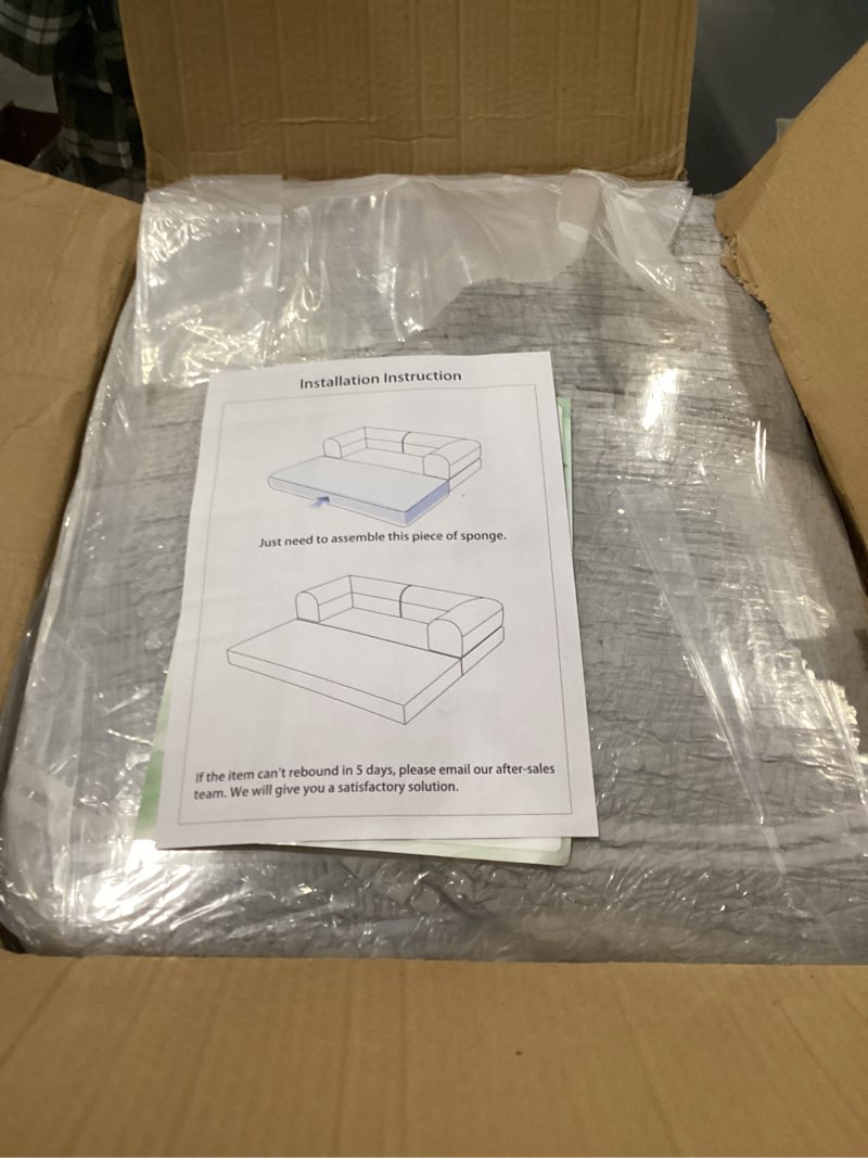 Condition photo showing New/Like New for COMAX Folding Sofa Bed Queen, 4-in-1 Foldable Floor Couch Convertible Futon Sofa with Armrests Sleep