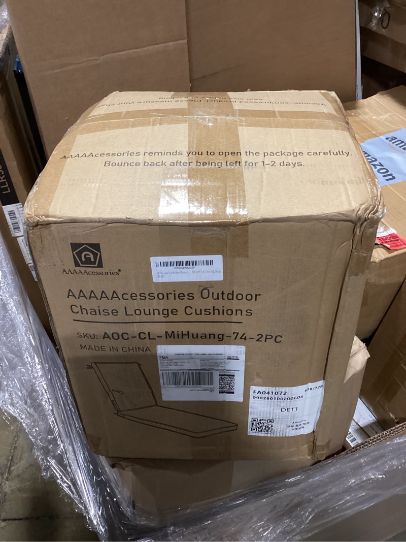 Condition photo showing Good Condition for aaaaacessories outdoor chaise lounge cushions, fade-resistant, waterproof patio furniture replacement cushions, 72" x 21" x 3", beige beige 72"x21"x3"-set of 1