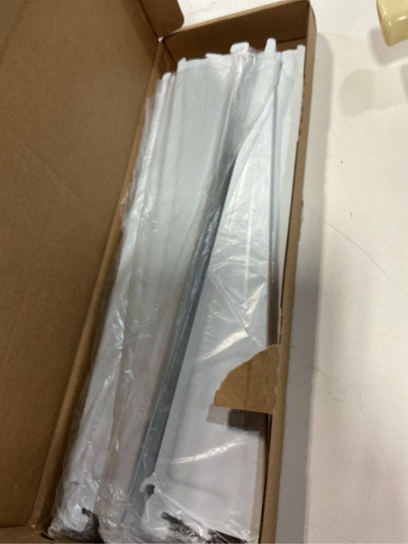 Condition photo showing Good Condition for Adjustable Locking Shelf Bracket 16 Inch Shelf Brackets Heavy Duty Wire Shelving Brackets for Deep Wire Shelving Double Track System(White,6 Pcs) White 6