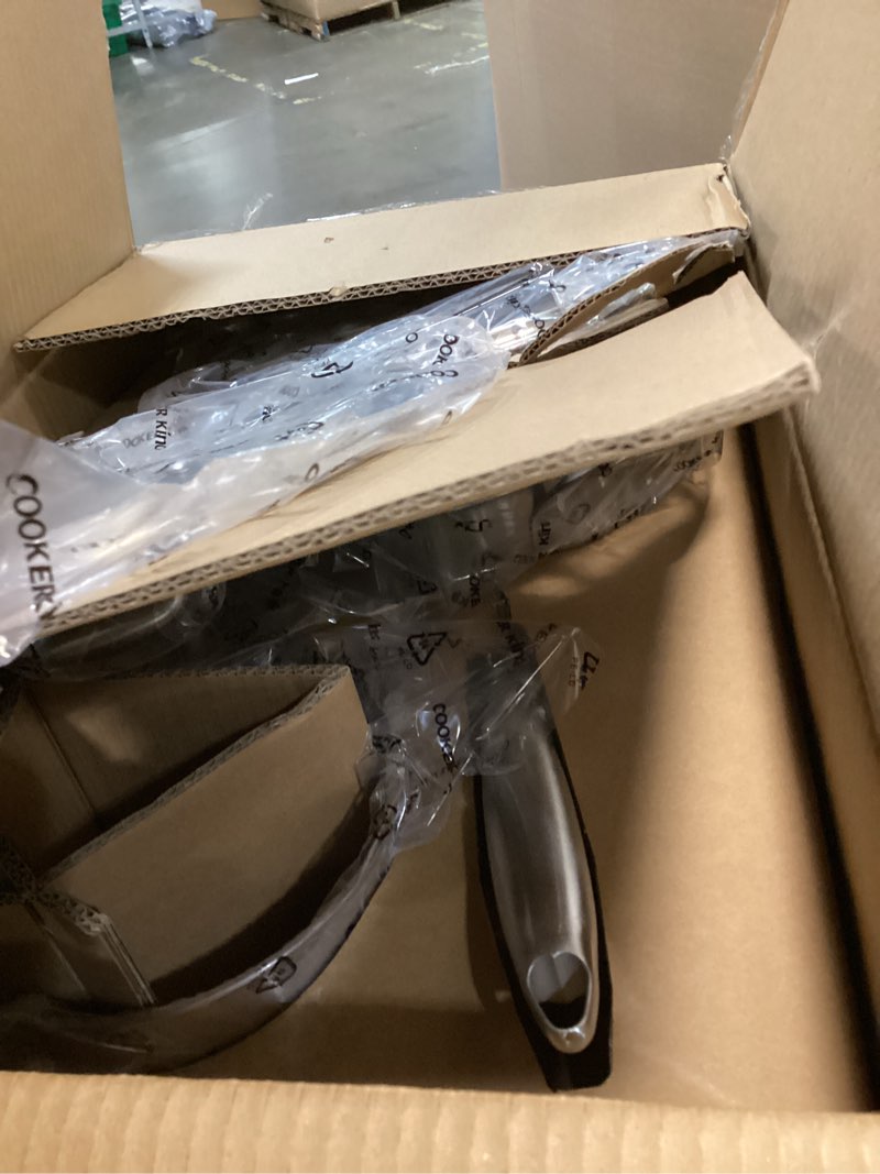 Condition photo showing Good Condition for cooker king stainless steel 10pcs cookware set, pots and pans set with lids, frying pans, saucepans, saute pan & stock pot, non stick, non toxic, induction, oven, dishwasher safe, stay-cool handles