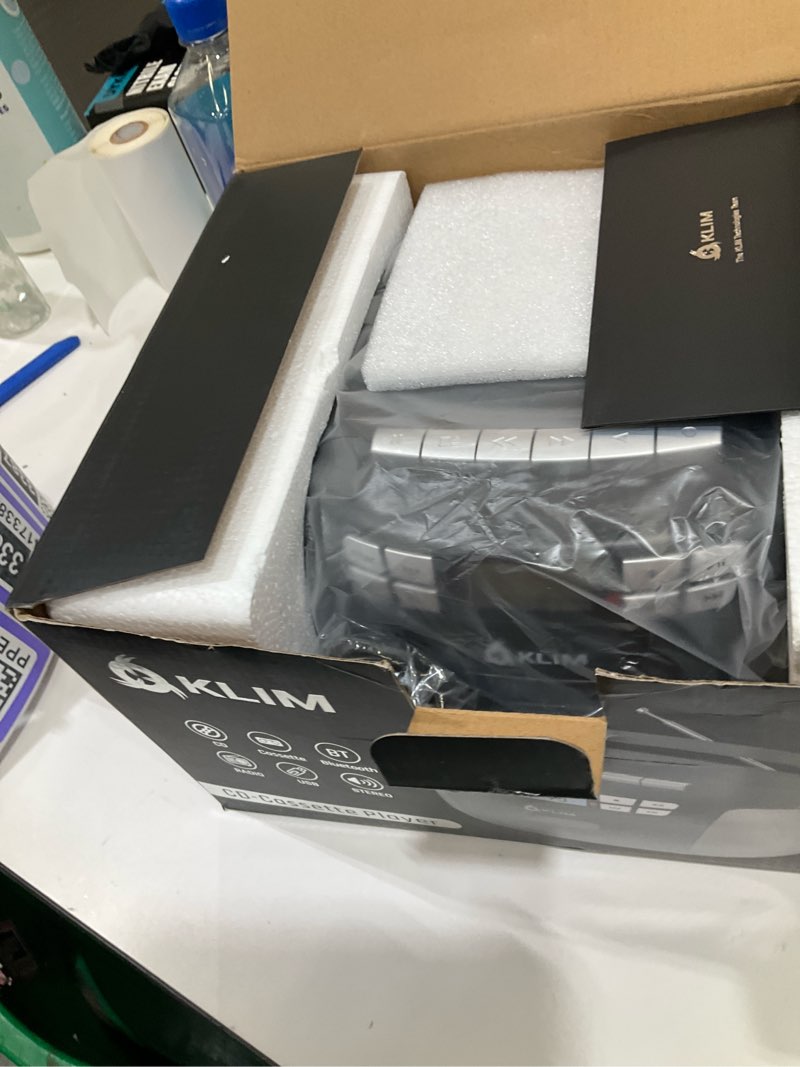 KLIM CD Player & Cassette Tape Player, Bluetooth Boombox, AM/FM Radio, Stereo Sound, Remote, CD and 