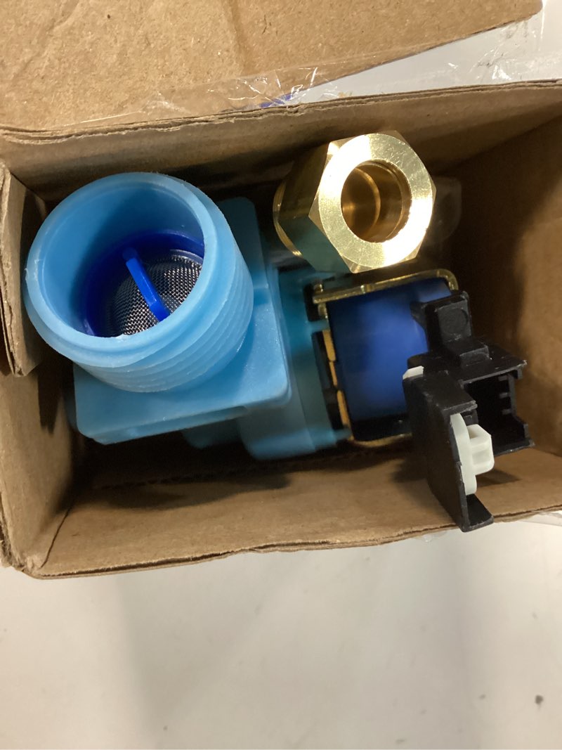 Condition photo showing New/Like New for bluestars w10648041 dishwasher water inlet valve with elbow fitting - compatible with whirlpool kenmore kitchenaid dishwashers - replaces w10195048 ap5802887 w10219505 ps8760080