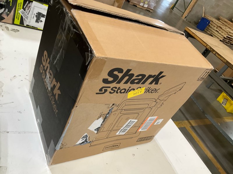 Condition photo showing As Is for shark stainstriker portable carpet upholstery & area rug cleaner, stain & odor remover, perfect for car interiors, nordic blue, px202brn