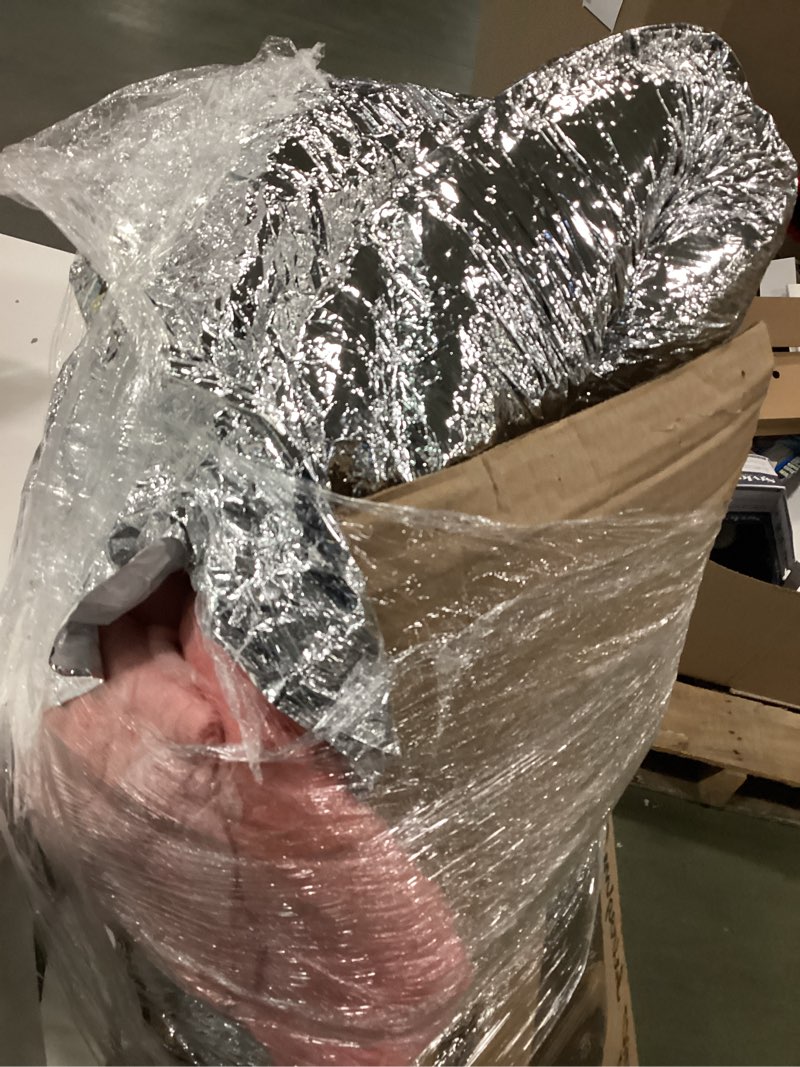 Condition photo showing As Is for 10 Inch Insulated Flexible Duct R6,HVAC Insulation Duct,25 Feet Insulated Duct,10 in Insulated Duct Hose, R6.0 Air Flexible Duct Aluminum Hose10''25' Long,for HVAC Flex Ductowrk 10 IN 25FT R-6.0 Insulation Pink