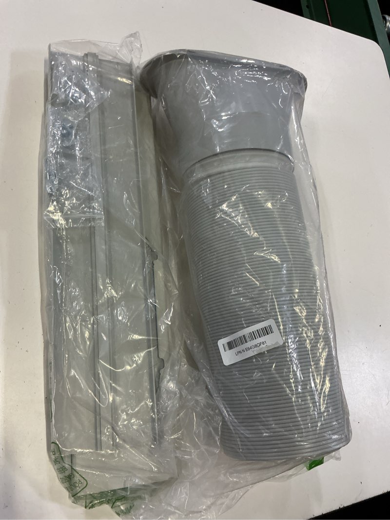 Condition photo showing As Is for (incomplete)portable air conditioner window kit - adjustable universal window seal ac vent kit with 5.9” exhaust hose for sliding vertical/horizontal windows 5.9\"diameter 4 panels & exhaust hose 59\"length