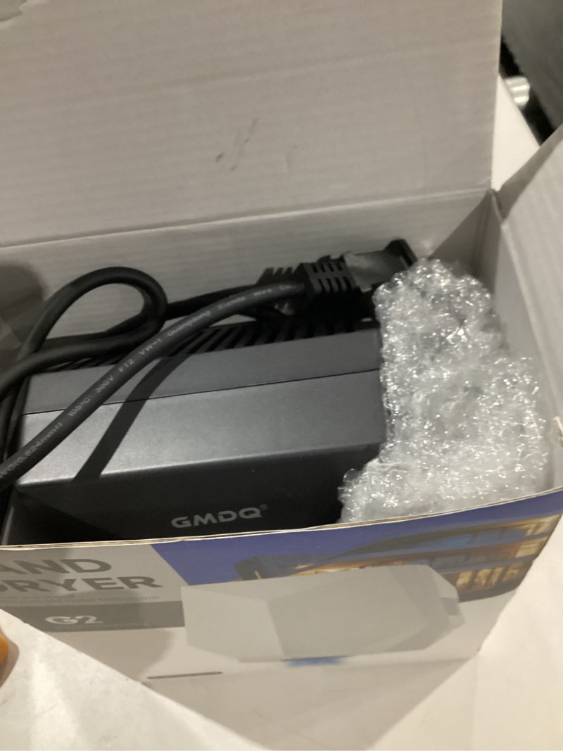 Condition photo showing As Is for 1600W Powerful Hand Dryer, Wall-Mounted Quiet Bathroom Dryer with No-Drill Installation, Compact Automatic Sensor Dryer for Home, Kitchen, Hotel(Black and White) (Black)