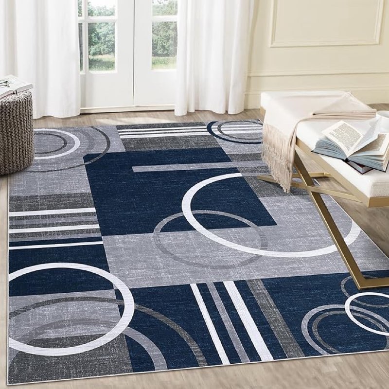 rugsreal large area rug 8x10 modern geometric entryway rug low pile thin rugs non slip throw rugs fo