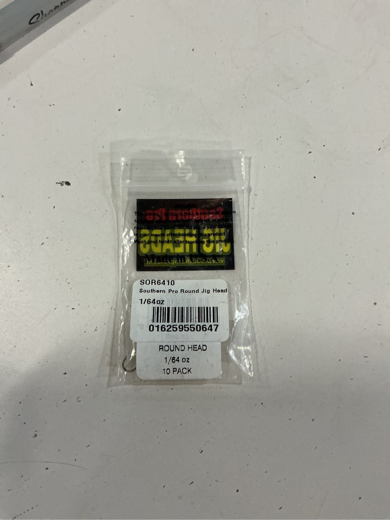 Condition photo showing New/Like New for southern pro round jig head plain 1/64oz 10ct