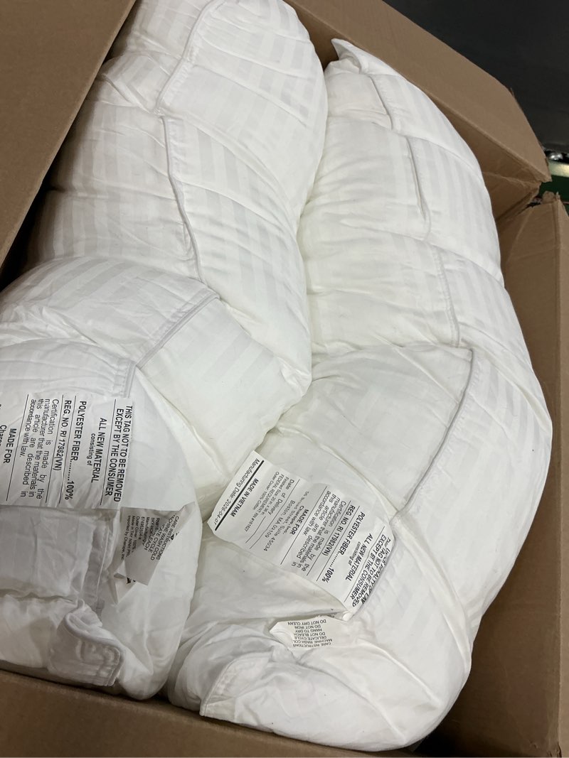 Condition photo showing As Is for beckham hotel collection bed pillows standard/queen size set of 2 - original soft down alternative pillow for sleeping - soft support for back, stomach or side sleepers queen / standard white
