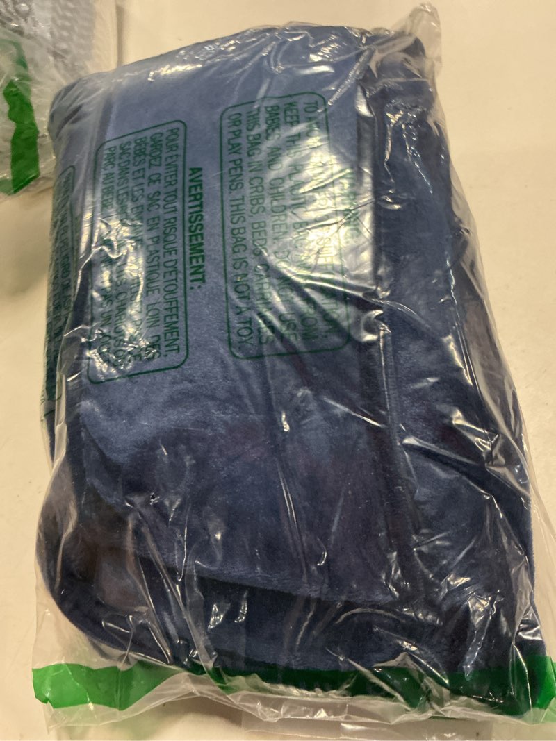 Condition photo showing Good Condition for boacay soft & warm travel blanket for airplane & car - long flight essential for women, men, kids - compact pillow with luggage sleeve & backpack clip single navy blue