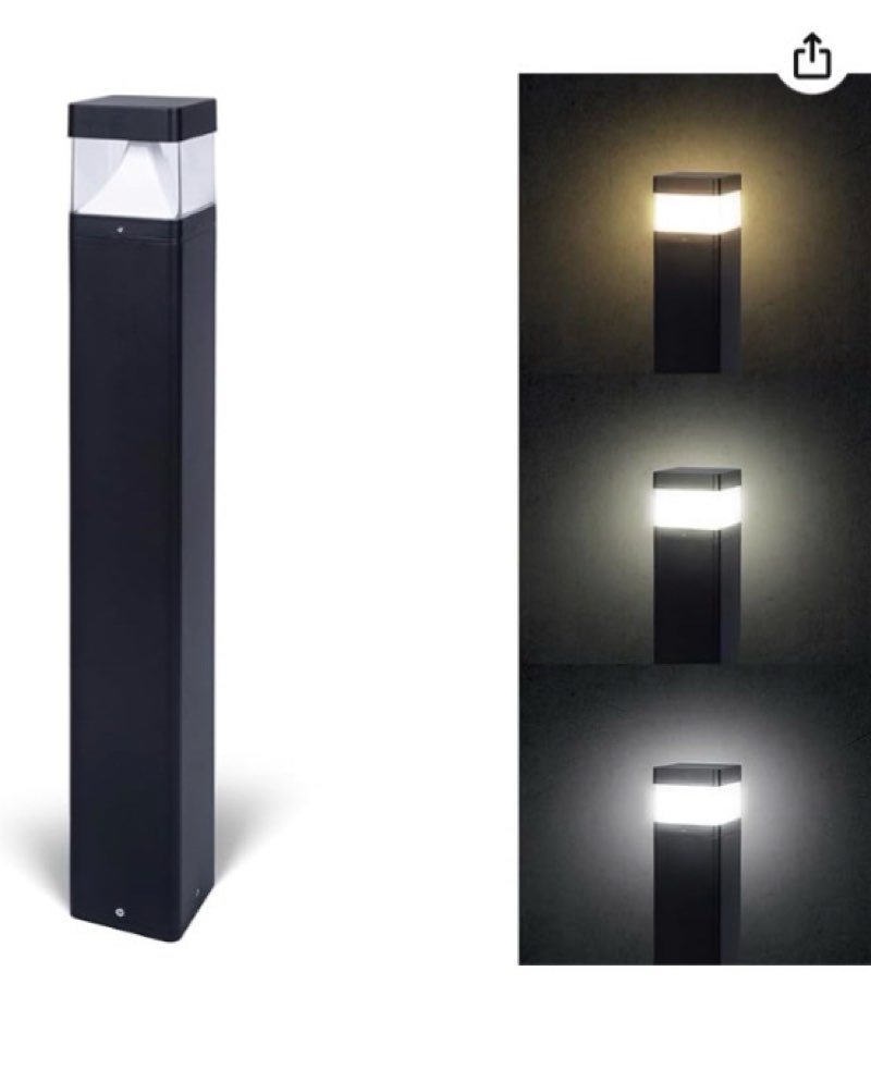lightinglabs led bollard landscape lighting 10/15/20 watts 40 inch 3cct 3000/4000/5000k 120-277v out