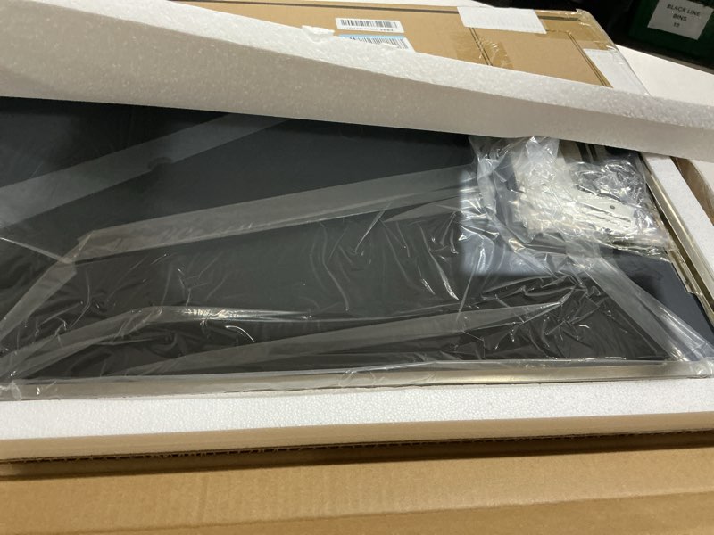 Condition photo showing As Is for Keonjinn 20 x 30 Inch Brushed Nickel Bathroom Mirrors for Over Sink, Rounded Rectangle Silver Bathroom Vanity Mirror, Farmhouse Mirror for Wall, HD Tempered Glass, Anti-Rust Aluminum Alloy Mirror Brushed Nickel 30"L x 20"W