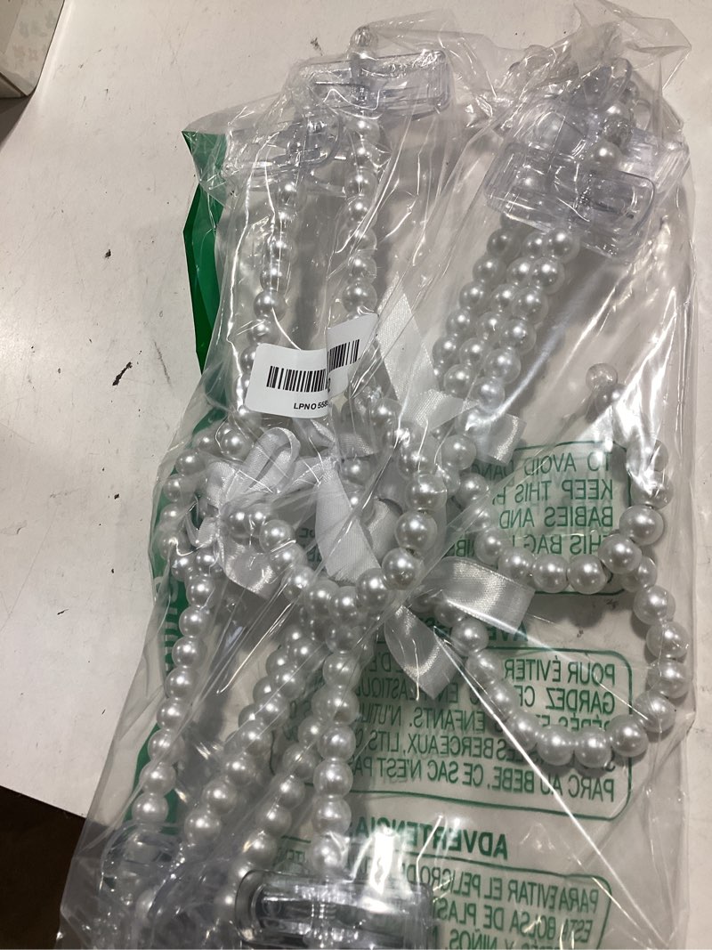 Condition photo showing Good Condition for 13 inch pearl hanger pants hangers with clip,cute ribbon bow hanger | clip hangers, for wedding dress, bride, bridesmaid, lingerie,photographing,decorate your closet white