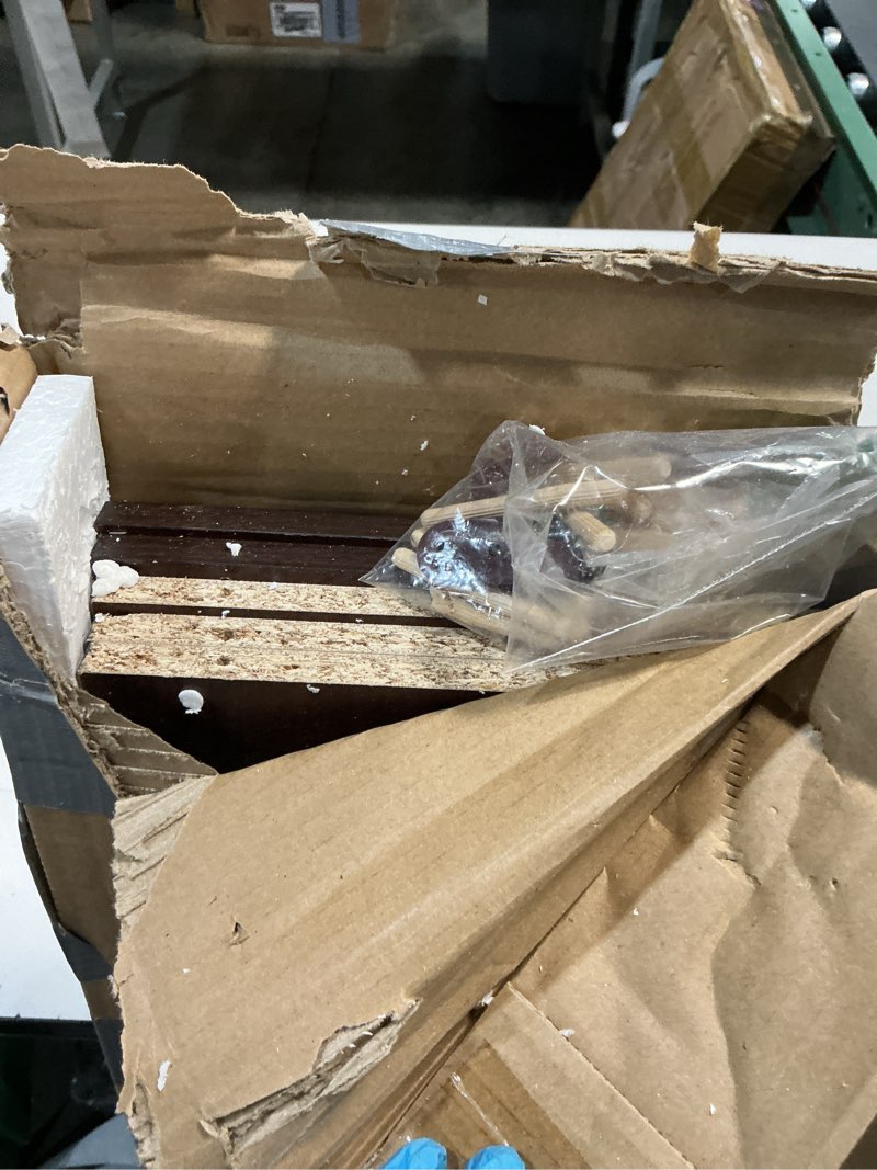 Condition photo showing As Is for ClosetMaid Cubeicals 8 Cube Storage Shelf Organizer Bookshelf, Stackable, Vertical or Horizontal, Easy Assembly, Wood, Dark Cherry Finish Dark Cherry 8-Cube