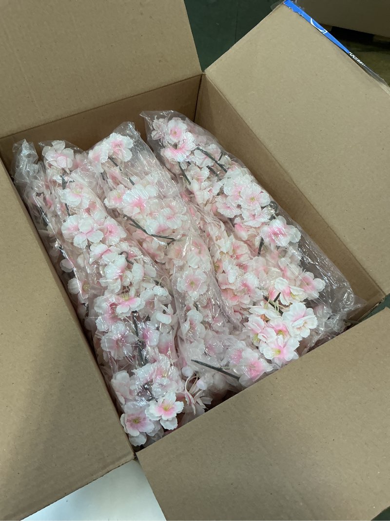 Condition photo showing New/Like New for Sggvecsy Cherry Blossom Garland Artificial Cherry Flower Vines 10 Pack Hanging Silk Flowers Garland for Home Wedding Garden Party Arch Office Decor (Pink) 10pcs Pink