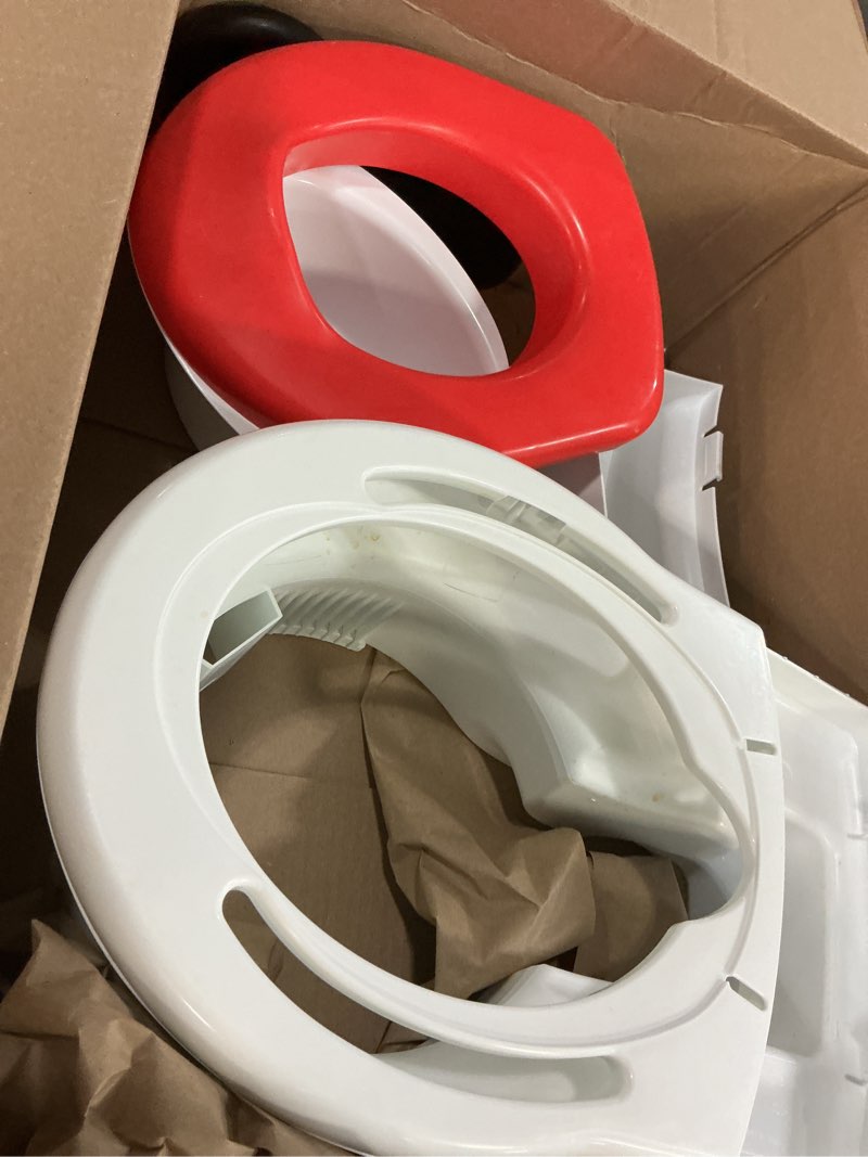 Condition photo showing As Is for The First Years Pinkfong Baby Shark Potty Training Toilet and Toddler Toilet Seat - Potty Training Toilet Seat with Fun Flushing and Cheering Sounds