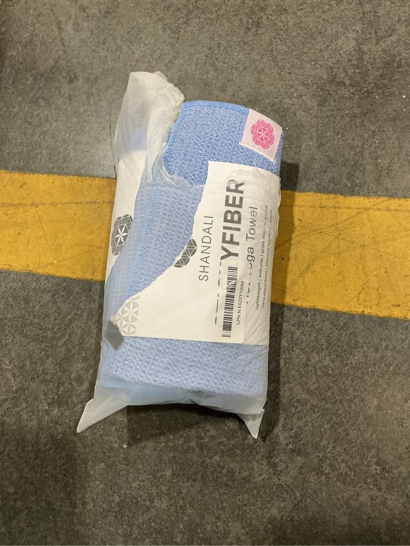 Condition photo showing New/Like New for shandali hot yoga towel - mat-sized, microfiber, super absorbent, anti-slip, injury free, 24" x 72" - best bikram yoga towel - exercise, fitness, pilates gear 24" x 72" forgetmenot