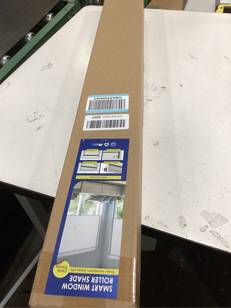 Condition photo showing New/Like New for Smart Motorized Blinds with Remote, Cordless No-Drill Automatic Roller Shades, Blackout Electric Blind for Windows, White, 31.5 x 72 31.5"W x 72"H White