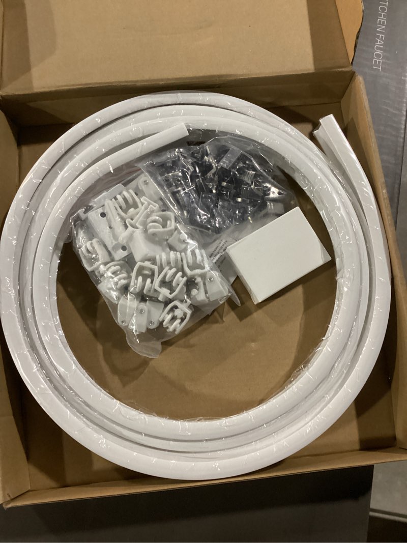 Condition photo showing Good Condition for Jetec Curved Ceiling Curtain Track Bendable Mount for Curtain Rail Bunk Bed Bay Window Room Divider Flexible Straight (White, 9.8 ft) 3 m/ 9.8 ft White