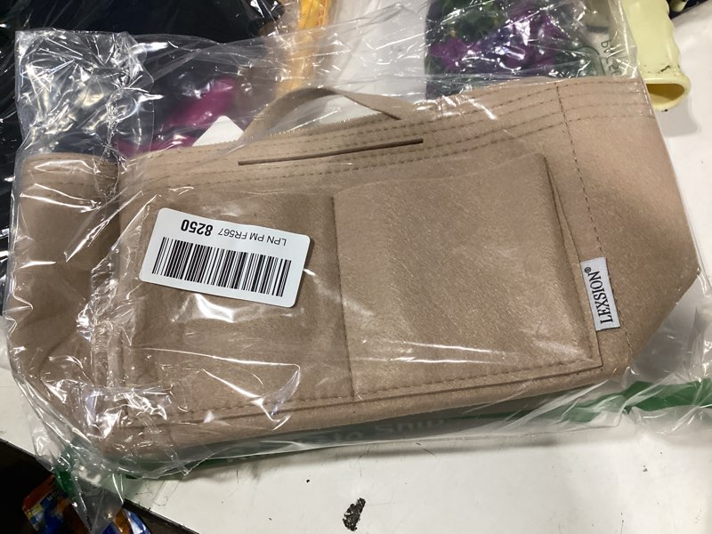 Condition photo showing New/Like New for lexsion felt purse bag organizer insert with zipper bag tote shaper fit speedy neverful pm mm medium beige