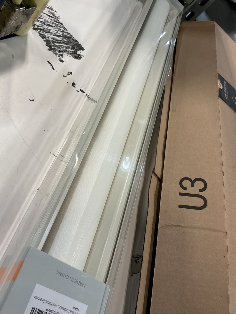 Condition photo showing As Is for persilux cordless zebra blinds for windows free-stop roller windows shades (34" w x 47" h, cream) dual layer light control for day and night, light filtering sheer shades for home, bedroom 34"w x 47"h cream