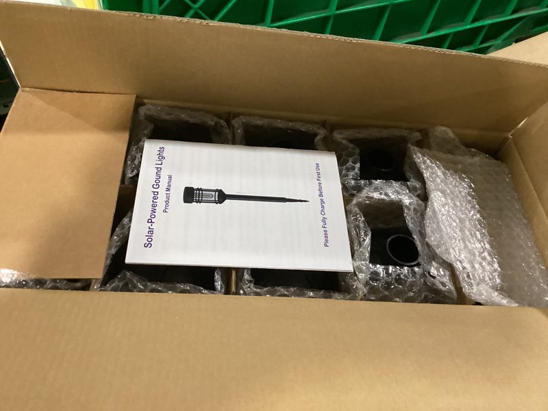 Condition photo showing New/Like New for amzarp 8 pack solar garden lights, bright led solar pathway lights outdoor ip65 waterproof rugged shatterproof auto on/off for landscape garden yard walkway driveway lawn lighting (3000k warm white) warm light 8pack