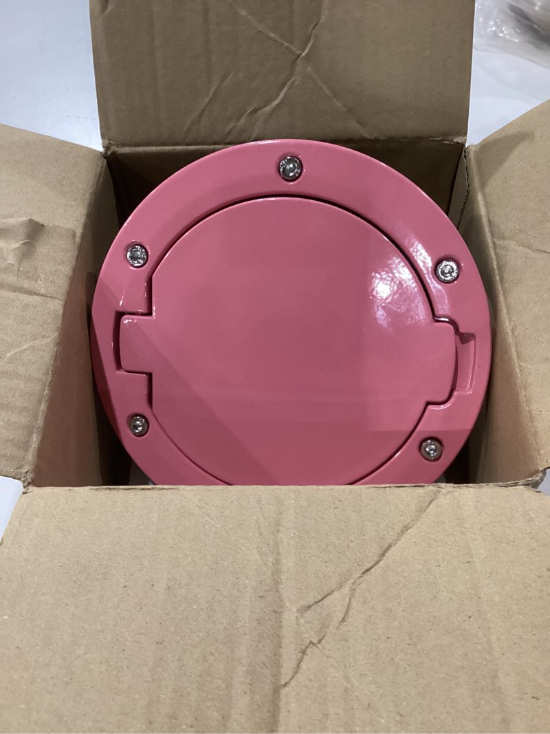 Condition photo showing New/Like New for JeCar JK Fuel Filler Cover Gas Cap Aluminum Alloy Gas Tank Door Exterior Accessories for Jeep Wrangler 2007-2018 JK JKU, Pink