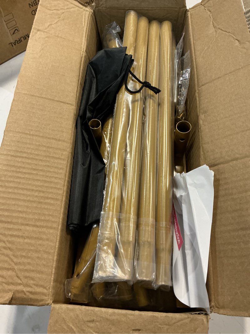 Condition photo showing Good Condition for 6.6ft metal wedding arch stand gold square arched backdrop frame for party ceremony valentines day birthday bridal baby shower garden floral balloon arch decoration 6.6ft stand