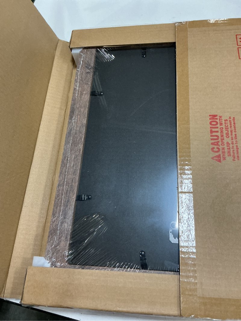 Condition photo showing New/Like New for golden state art, set of 2, 11x14 picture frame - wide molding - wood grain style - back hangers for wall display - great for baby pictures, weddings, portraits (brown)