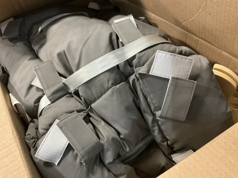 Condition photo showing Good Condition for MallBest 3-in-1 Baby Double Cushions Bouncer Adjustable Wooden Rocker Chair Recliner with Removable Cushion and Seat Belt for Infant to Toddler (Grey) Large Grey