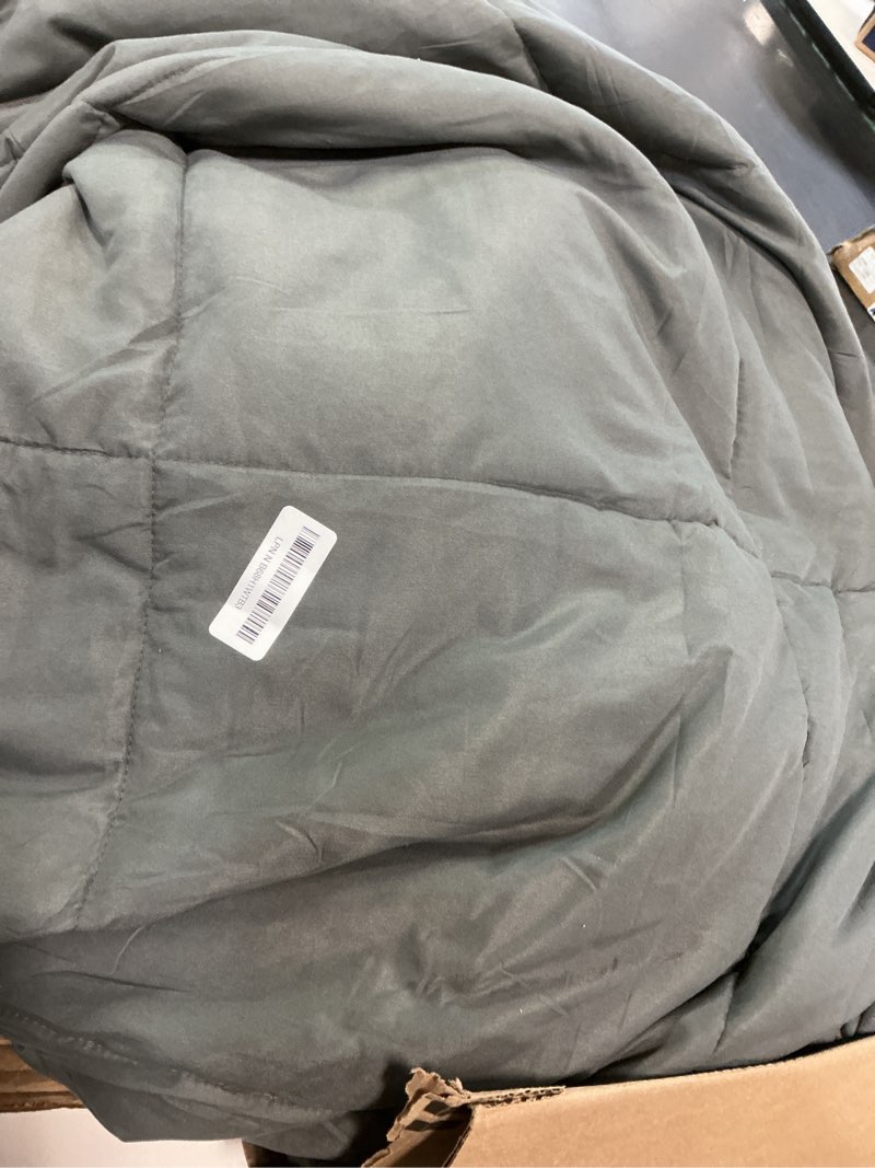 Condition photo showing Good Condition for STWIENER Soft Oversize King Plus Comforter 120"x128" Extra Large King Size Lightweight Quilted Down Alternative 8 Corner Tabs Fluffy Breathable Microfiber Grey Grey Oversized King Plus(120''x128'')
