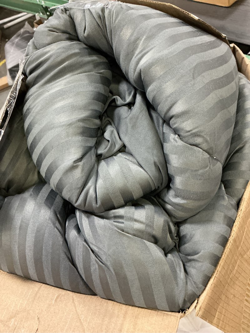 Condition photo showing As Is for BEDLORE Queen Mattress Topper, Thick Pillow Top Pad for Back Pain Relief, Cooling Soft Mattress Cover with Deep Pockets 6-18 inch Gray Queen