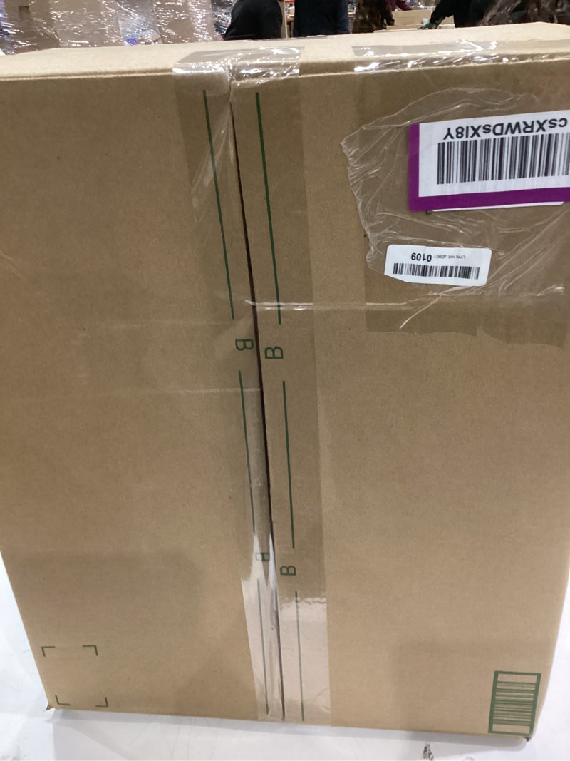 Condition photo showing As Is for Alupssuc 8 FT Christmas Inflatable Outdoor Decorations with LED Christmas Countdown Clock, Snowman Santa and Gingerbread Man, Lighted Blow Up Lawn Yard Clearance for Indoor Xmas Holiday Party Decor