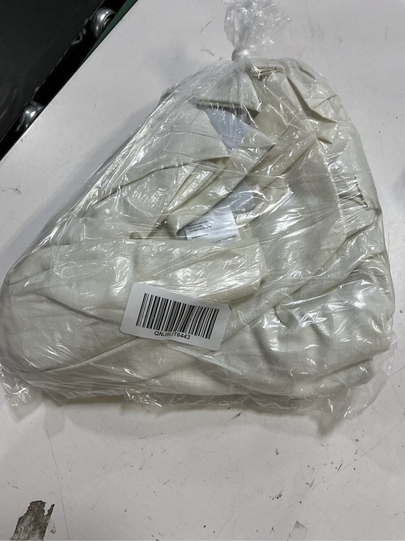 Condition photo showing Good Condition for quince european linen true blackout curtain - single panel, 48x84, ivory