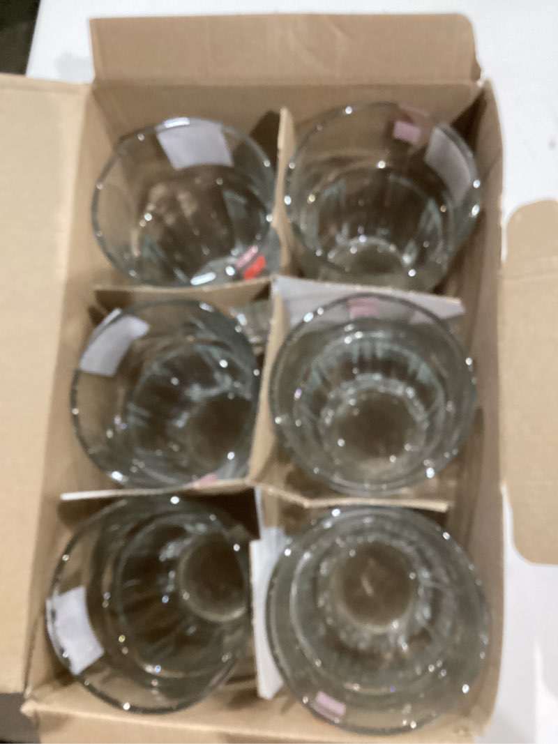 Condition photo showing Good Condition for Bormioli Rocco Rock Bar 16.25 oz. Cooler Stackable Tempered Beverage Glasses for Cold Drinks, Water, and Cocktails, Set of 6, Clear 16.3 Ounces beverage glass