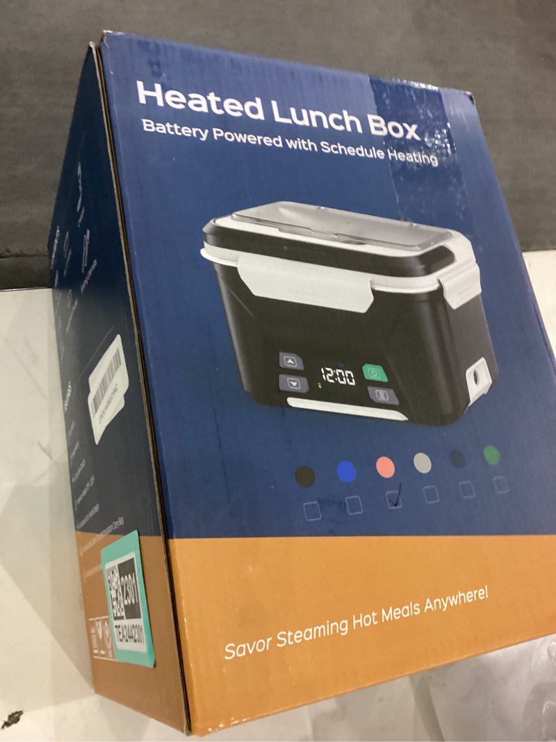 Condition photo showing New/Like New for EAST OAK Cordless Electric Lunch Box for Adults, Heated Lunch Box Battery Powered with Automatic Heating, 5.5 Cups Portable Food Warmer with Removable Tray Divider Pink